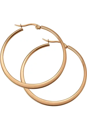 Amello Paar Creolen Ohrringe Edelstahl Creolen 40mm (Creolen), Damen Creolen aus Edelstahl, vergoldet (Roségold 333), rosegold - Verkäufer: Fit4Style Silberschmuck - IMPPAC