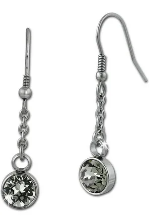 Amello Paar Ohrhänger Ohrringe Edelstahl Ohrhänger rund (Ohrhänger), Damen Ohrhänger rund Edelstahl (Stainless Steel), silberfarben, grau - Verkäufer: Fit4Style Silberschmuck - IMPPAC