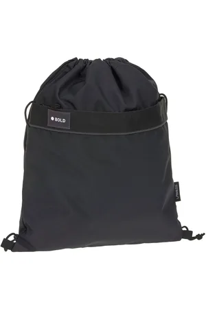 LÄSSIG Turnbeutel Bold, black, aus recyceltem Material
