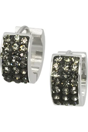 Amello Paar Creolen Ohrringe Edelstahl Creolen Damen (Creolen), Damen Creolen aus Edelstahl (Stainless Steel), silberfarben, grau - Verkäufer: Fit4Style Silberschmuck - IMPPAC
