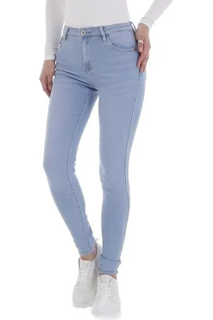 Ital-Design Skinny-fit-Jeans Damen Freizeit Stretch Skinny Jeans in Hellblau - Verkäufer: