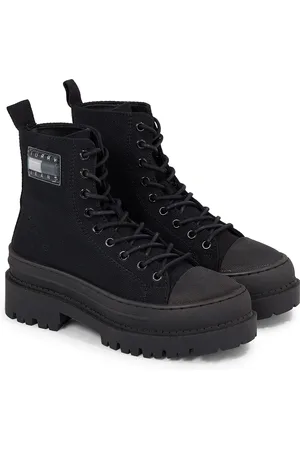 Tommy Hilfiger TJW FOXING CANVAS BOOT Schnürboots mit praktischer Anziehlasche