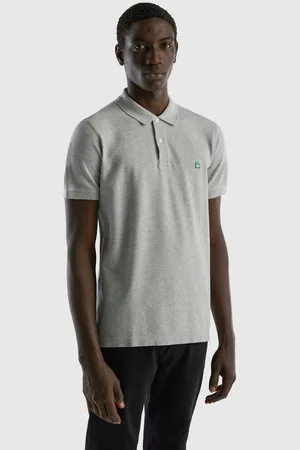 Benetton Poloshirt mit Logo in Brusthöhe