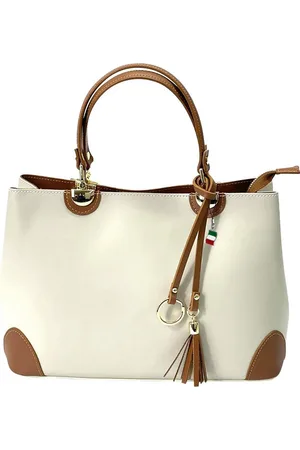 Florence Handtasche Handtasche Damen Umhängetasche (Handtasche), Damen Leder Handtasche, Umhängetasche, beige, tan ca. 32cm - Verkäufer: Fit4Style Silberschmuck - IMPPAC