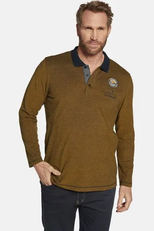 Jan Vanderstorm Langarm-Poloshirt JUHANI mit Chambray-Details - Verkäufer: VANDERSTORM VENTURES