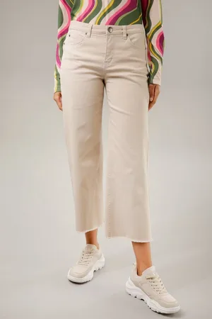 Aniston 7/8-Jeans mit leicht ausgefranstem Beinabschluss