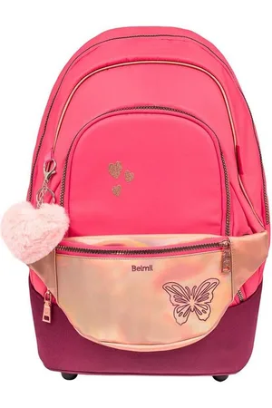 Belmil Schulrucksack "Premium Set 2-in-1" Rucksack & Hüfttasche 2025, 2tlg. Set ab 3. Klasse 130cm, Rucksack und Bauchtasche, für Mädchen - Verkäufer: Ordnung und mehr