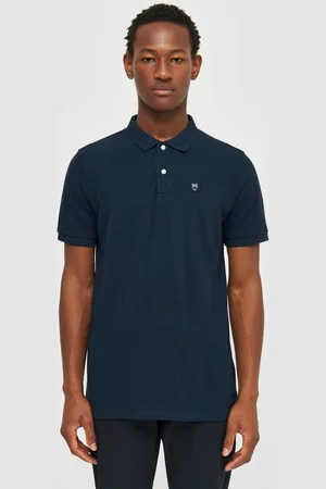 Knowledge Cotton Apparal Poloshirt im klassischen Look
