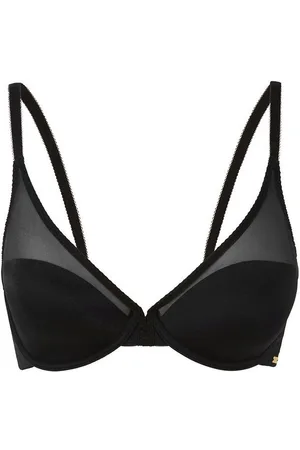 Gossard Halbschalen-BH Glossies Halbgefütterter Triangel BH Black 90 F (halbgefütterter BH, 1-tlg., glatt) - Verkäufer: maria-dee