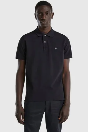 Benetton Poloshirt mit Logo in Brusthöhe