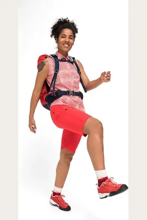 Maier Sports Funktionsbluse Paloma Karierte, ärmellose Bluse für Wandern, Reisen und Freizeit