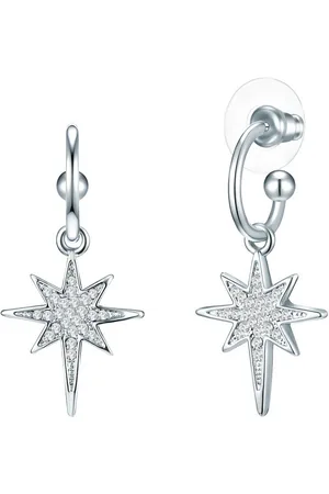 Lulu & Jane Paar Ohrhänger Stern silber, Metall-Legierung - Verkäufer: Juvalia