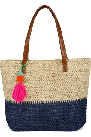 styleBREAKER Henkeltasche Korbflecht Henkeltasche - Basttasche 2-Farbig (1-tlg) - Verkäufer: