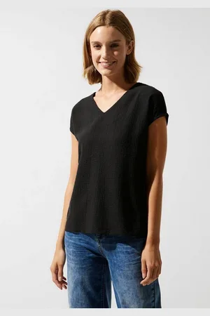 Street one Shirttop mit strukturiertem Vorderteil