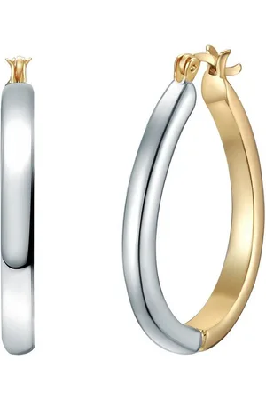 Lulu & Jane Paar Creolen silber/gelbgold, Metall-Legierung - Verkäufer: Juvalia