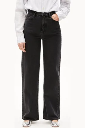Armedangels Boyfriend-Jeans ENIJAA Damen Wide Jeans recycelte Baumwolle (Non-Stretch, 1-tlg., Regular Fit) ebony black - Verkäufer: