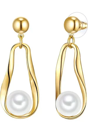 Lulu & Jane Perlenohrringe gelbgold, Metall-Legierung - Verkäufer: Juvalia
