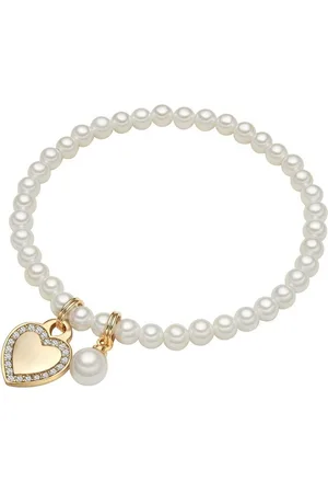 Lulu & Jane Perlenarmband Herz gelbgold, Messing - Verkäufer: Juvalia