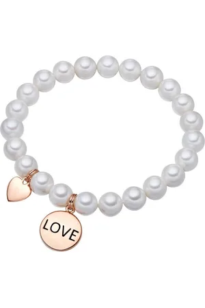 Lulu & Jane Perlenarmband Love roségold, Messing - Verkäufer: Juvalia