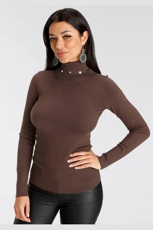 melrose Rollkragenpullover mit Ziernieten