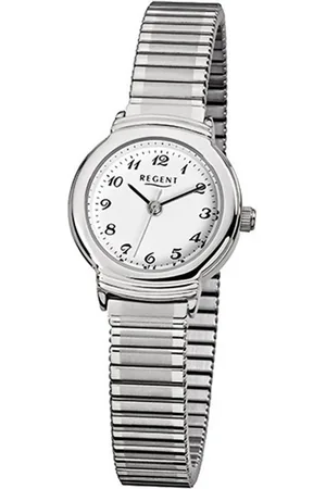 Regent Quarzuhr Damen-Armbanduhr silber Analog F-264, (Analoguhr), Damen Armbanduhr rund, klein (ca. 24mm), Edelstahlarmband - Verkäufer: Fit4Style Silberschmuck - IMPPAC