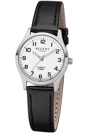 Regent Quarzuhr Damen-Armbanduhr Analog, (Analoguhr), Damen Armbanduhr rund, klein (ca. 29mm), Lederarmband - Verkäufer: Fit4Style Silberschmuck - IMPPAC