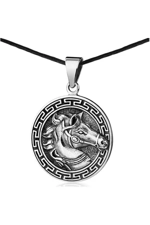 Materia Runder Anhänger Unisex Silber Pferdekopf antik griechisch KA-173, 925 Sterling Silber - Verkäufer: Schmuck