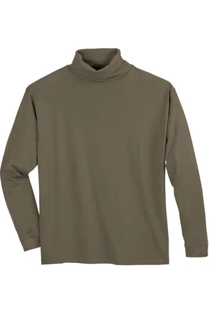 Adamo Print-Shirt Langarm-Rolli große Größen khaki - Verkäufer: bigtex