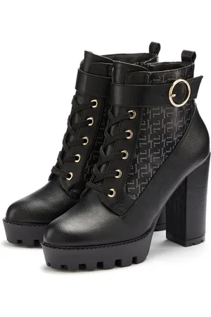 Lascana Stiefelette mit Blockabsatz & raffinierter Musterung, High-Heel-Stiefelette VEGAN