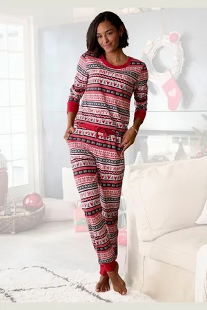 Lascana Pyjama (2 tlg) mit winterlichem Druck