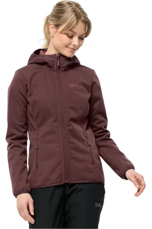 Jack Wolfskin Softshelljacke WINDHAIN HOODY W schnell trocknend & atmungsaktiv & wärmend
