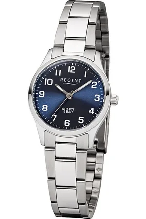 Regent Quarzuhr Damen-Armbanduhr silber Analog, (Analoguhr), Damen Armbanduhr rund, klein (ca. 29mm), Edelstahlarmband - Verkäufer: Fit4Style Silberschmuck - IMPPAC