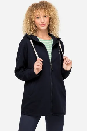 Laurasøn Sweatjacke Hoodiejacke extra lang Kapuze Langarm - Verkäufer: Popken Fashion Group