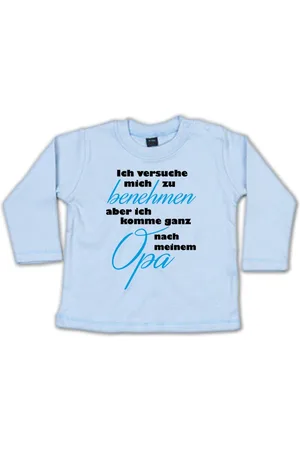 G-graphics Longsleeve Ich versuche mich zu benehmen, aber ich komme ganz nach meinem Opa Baby Sweater / Longsleeve T mit Spruch für/von Oma & Opa - Verkäufer: