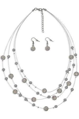 Firetti Ohrring und Ketten Set Blue Crystal (Set, 3-tlg), mit Glasstein