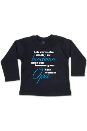 G-graphics Longsleeve Ich versuche mich zu benehmen, aber ich komme ganz nach meinem Opa Baby Sweater / Longsleeve T mit Spruch für/von Oma & Opa - Verkäufer: