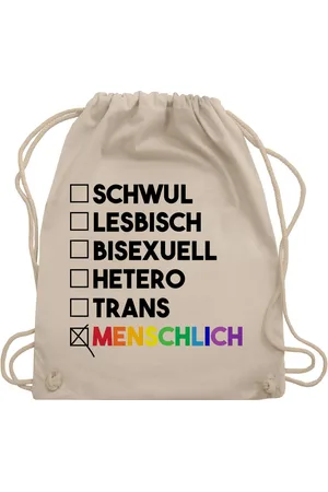 Shirtracer Turnbeutel Menschlich - Deine Wahl - Pride - Regenbogen - schwarz, LGBT Kleidung - Verkäufer: