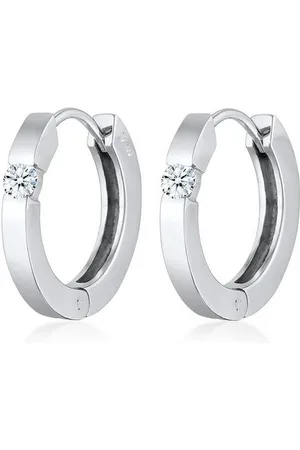 Elli DIAMONDS Paar Creolen Creolen Diamant (0.22 ct) Eleganz 925 Silber, Diamant - Verkäufer: JULIE & GRACE GmbH