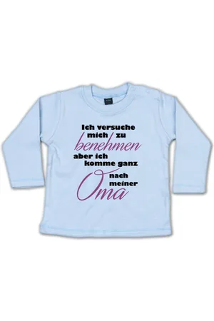 G-graphics Longsleeve Ich versuche mich zu benehmen, aber ich komme ganz nach meiner Oma Baby Sweater / Longsleeve T mit Spruch für/von Oma & Opa - Verkäufer: