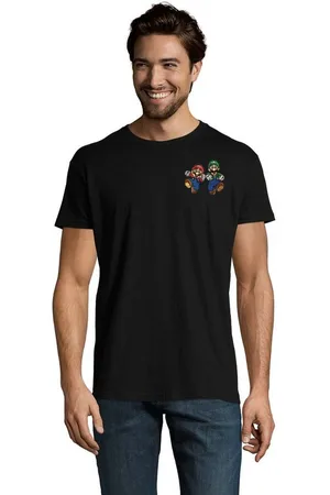 Blondie & Brownie T-Shirt Herren Mario & Luigi Brust Stick Peach Konsole Retro Gaming bestickt - Verkäufer: Hubihu
