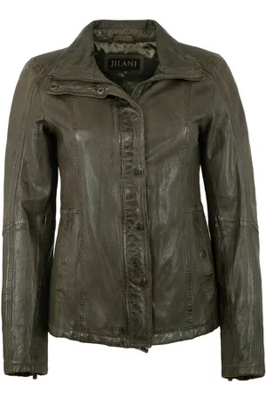 Jilani Lederjacke - Damen Lederjacke Lammnappa khaki - Verkäufer: Lederjacken24