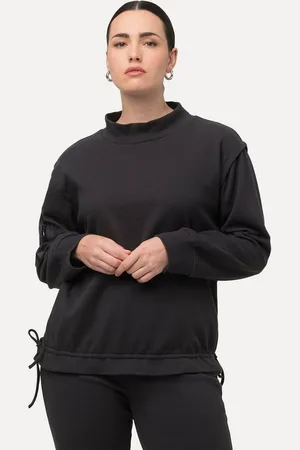 Ulla Popken Sweatshirt Sweatshirt Rippstruktur Saumband Stehkragen - Verkäufer: Popken Fashion Group