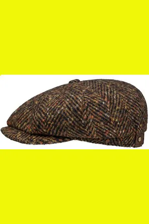 Stetson Flat Cap Hatteras Virgin Wool Herringbone aus Schurwolle - Verkäufer: Hatmaster