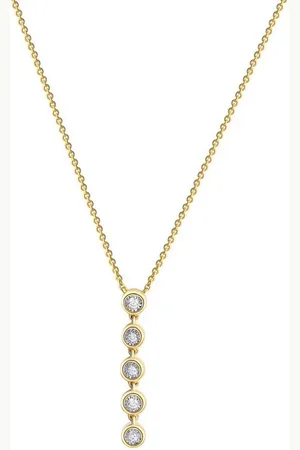 ELLEN K. Kette mit Anhänger Gold 585 zweifarbig mit 5x Brillant zus. 0,05ct.