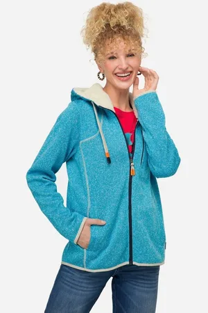 Laurasøn Sweatjacke Hoodiejacke Fleece Teddy-Kapuze Zipper Langarm - Verkäufer: Popken Fashion Group
