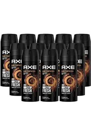 Axe Deo-Set Dark Temptation Bodyspray Deo Spray Beauty Deodorant Herren Männer Men, bekämpft geruchsbildende Bakterien und unangenehme Gerüche Männerdeo ohne Aluminium Bodyspray sinnlich frischem Duft Parfum, 12-tlg., 48 Stunden Schutz Herrendu