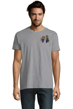 Blondie & Brownie T-Shirt Herren Mario & Luigi Brust Stick Peach Konsole Retro Gaming bestickt - Verkäufer: Hubihu