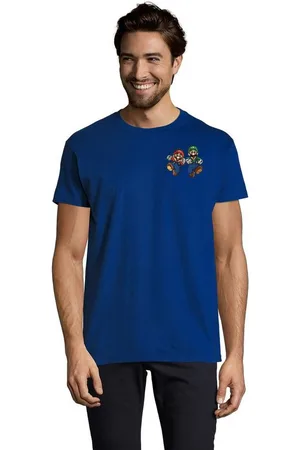 Blondie & Brownie T-Shirt Herren Mario & Luigi Brust Stick Peach Konsole Retro Gaming bestickt - Verkäufer: Hubihu