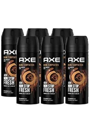 Axe Deo-Set Dark Temptation Bodyspray Deo Spray Beauty Deodorant Herren Männer Men, 6x150ml, 6-tlg., 48 Stunden Schutz, ohne Aluminiumsalze Herrenduft Deospray Sport Set - Verkäufer: Sibastore GmbH