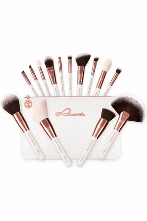 LUVIA Kosmetikpinsel-Set Essential Brushes - Feather White, 15 tlg., vegan